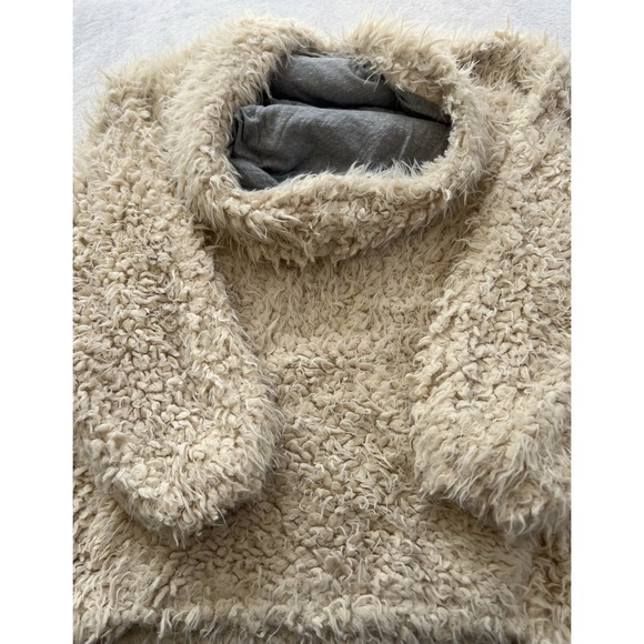 FREE‎ PEOPLE Mountain Peak Fluffy Pullover 1/4 zip White XS - Picture 15 of 16